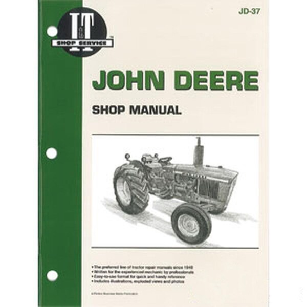 Aftermarket SHOP MANUAL Fits John Deere 1020 1520 1530 2020 2030 Tractor JD37 - main